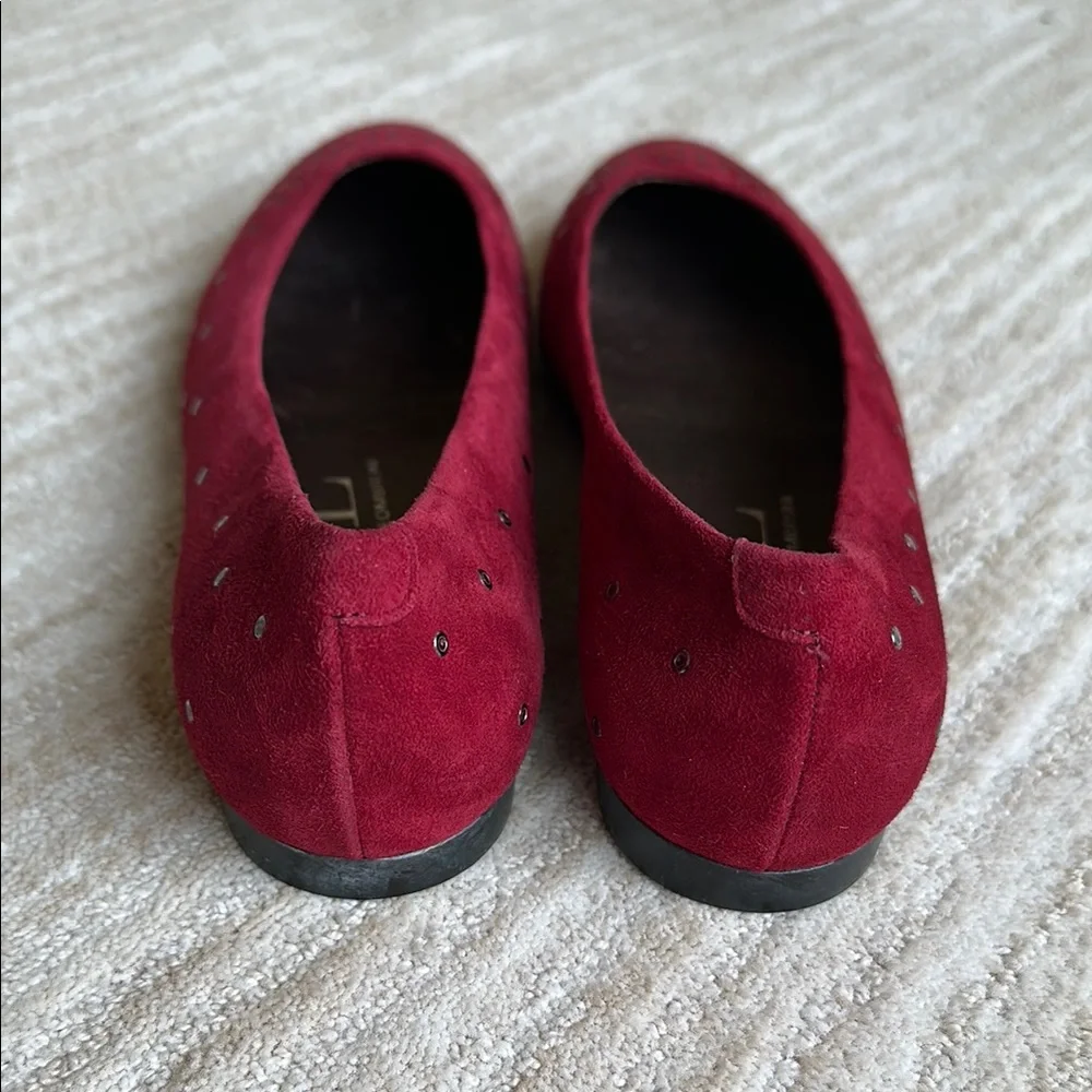 AGL Attilio Giusti Leombroni Suede Grommet Studded Ballet Flats Siz US 9 | EU 39